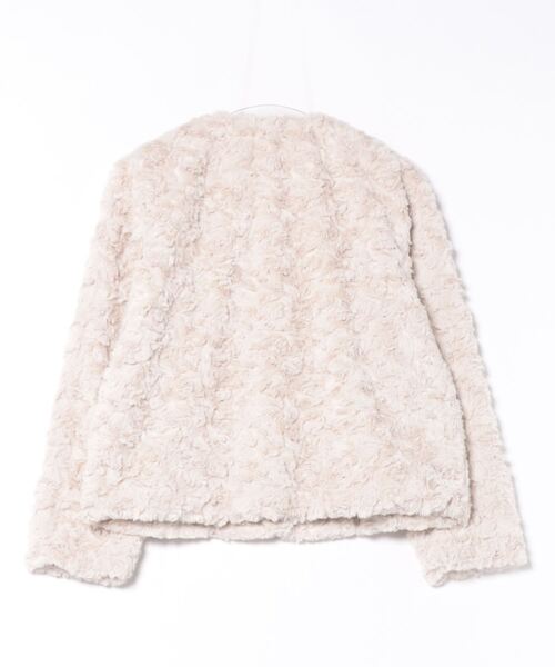 Te chichi（テチチ）の「パールドットエコファーショートコート（その他アウター・レディース・オフホワイト/ブラック・F）」の3枚目の写真