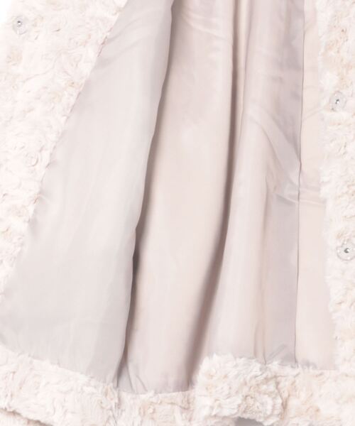 Te chichi（テチチ）の「パールドットエコファーショートコート（その他アウター・レディース・オフホワイト/ブラック・F）」の4枚目の写真