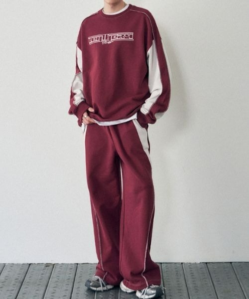 レレ様 　スウェットのみ セール】Mixed Set-up Sweatshirt（スウェット）｜LEATHERY