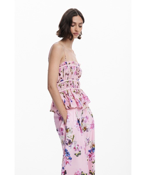 Desigual（デシグアル）の「DAISYLACROIX ローズガーデン ワイドパンツ（その他パンツ・レディース・レッド・XS/S/M/L/XL）」の6枚目の写真