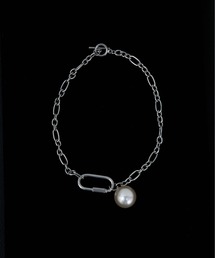 Carmelo | Carabiner pearl chain necklace(ネックレス)
