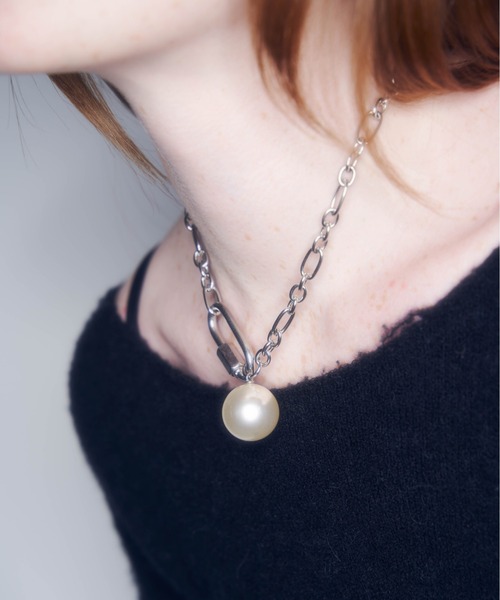 carmelo パールハーネス アクセサリー Carabiner pearl chain necklace（ネックレス）｜Carmelo