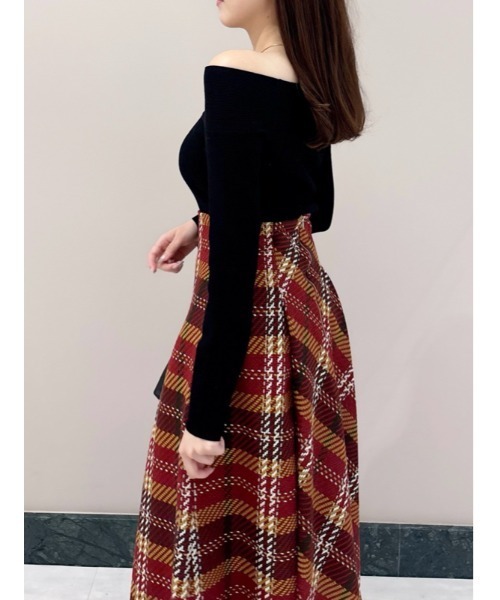 snidel オフショル　ネイビー SNIDEL（スナイデル）の「Sustainableオフショルニット