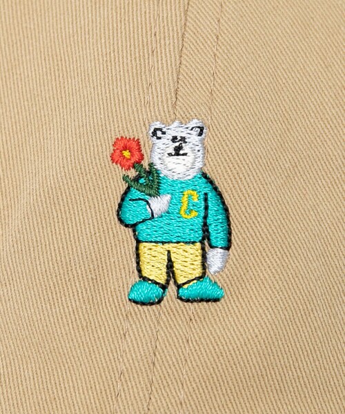 coen(コーエン)の「ワンポイントベア刺繍ツイルキャップ(キャップ・メンズ・ブラック/ベージュ・FREE)」の4枚目の写真
