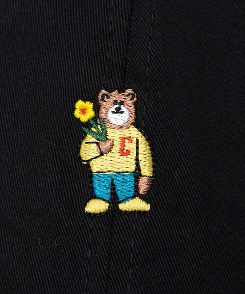 coen(コーエン)の「ワンポイントベア刺繍ツイルキャップ(キャップ・メンズ・ブラック/ベージュ・FREE)」の3枚目の写真