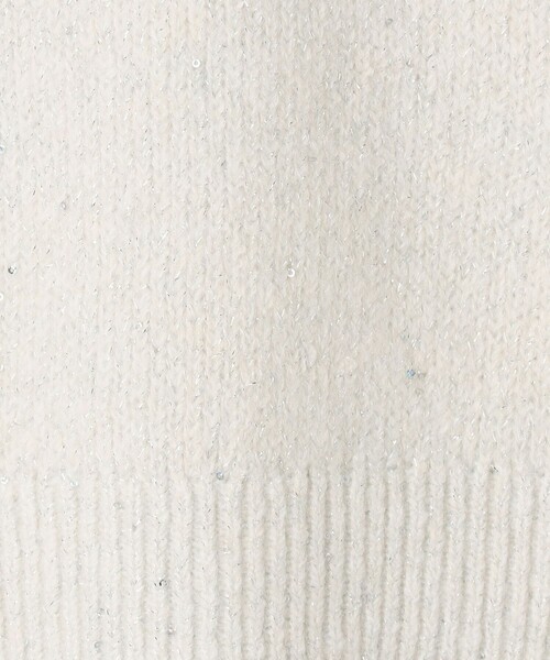 NOLLEY'S LIGHT（ノーリーズライト）の「ラメスパンコール Vネックプルオーバーニット（ニット/セーター・レディース・ミント/ピンク/ホワイト・38）」の4枚目の写真