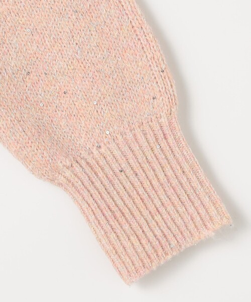 NOLLEY'S LIGHT（ノーリーズライト）の「ラメスパンコール Vネックプルオーバーニット（ニット/セーター・レディース・ミント/ピンク/ホワイト・38）」の8枚目の写真