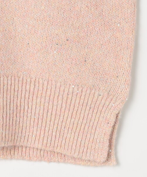 NOLLEY'S LIGHT（ノーリーズライト）の「ラメスパンコール Vネックプルオーバーニット（ニット/セーター・レディース・ミント/ピンク/ホワイト・38）」の9枚目の写真