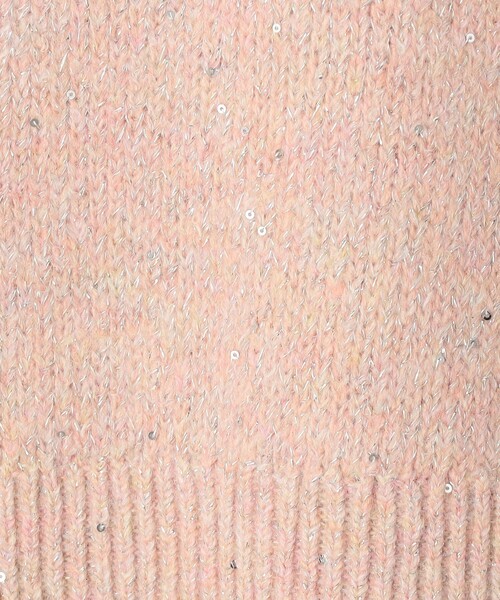 NOLLEY'S LIGHT（ノーリーズライト）の「ラメスパンコール Vネックプルオーバーニット（ニット/セーター・レディース・ミント/ピンク/ホワイト・38）」の10枚目の写真