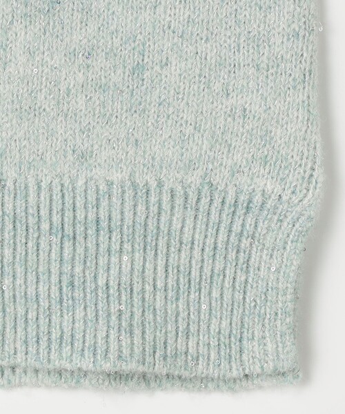 NOLLEY'S LIGHT（ノーリーズライト）の「ラメスパンコール Vネックプルオーバーニット（ニット/セーター・レディース・ミント/ピンク/ホワイト・38）」の14枚目の写真