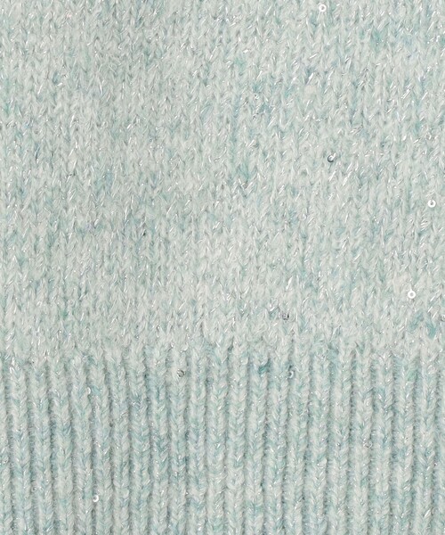 NOLLEY'S LIGHT（ノーリーズライト）の「ラメスパンコール Vネックプルオーバーニット（ニット/セーター・レディース・ミント/ピンク/ホワイト・38）」の16枚目の写真