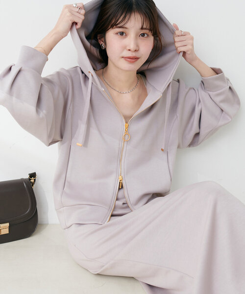 【セール】ふわもちＷZIPパーカー（Tシャツ/カットソー）｜natural couture（ナチュラルクチュール）