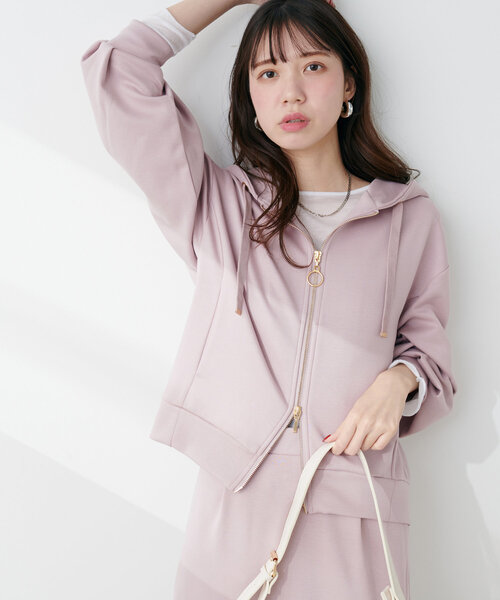 超美品　☆モンチュラ☆　ジップパーカー セール】ふわもちWZIPパーカー（Tシャツ/カットソー）｜natural