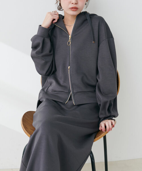 セール】ふわもちWZIPパーカー（Tシャツ/カットソー）｜natural