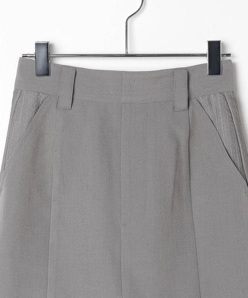 ストライプ柄 グレー ショートパンツ 美品】JS relume ショートパンツ グレー系 ストライプ柄 メンズL