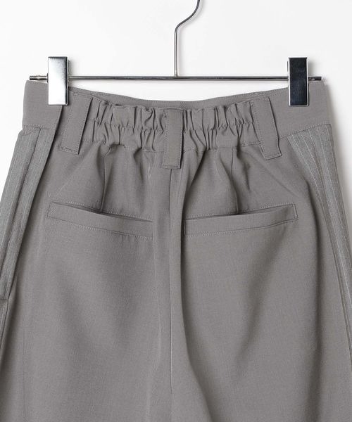 ストライプ柄 グレー ショートパンツ 美品】JS relume ショートパンツ グレー系 ストライプ柄 メンズL