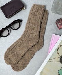 CALIFORNIA OUTFITTERS（カリフォルニア アウトフィッターズ）の「3-12C10 無地 ケーブル編 リブ編み ネップクルー靴下 クルーソックス 12色（ソックス/靴下・メンズ）」