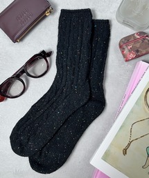 CALIFORNIA OUTFITTERS（カリフォルニア アウトフィッターズ）の「3-12C10 無地 ケーブル編 リブ編み ネップクルー靴下 クルーソックス 12色（ソックス/靴下・メンズ）」