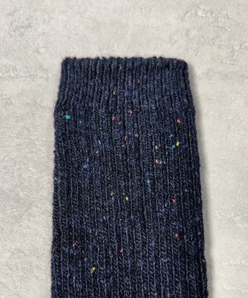 CALIFORNIA OUTFITTERS（カリフォルニア アウトフィッターズ）の「3-12C10 無地 ケーブル編 リブ編み ネップクルー靴下 クルーソックス 12色（ソックス/靴下・レディース・アイボリー/ネイビー系/グレー/パープル/ベージュ/ダークグレー/ネイビー/イエロー/ブラック/バーガンディー/グリーン/ブラウン・FREE）」の15枚目の写真