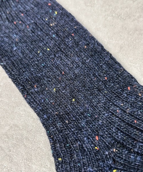 CALIFORNIA OUTFITTERS（カリフォルニア アウトフィッターズ）の「3-12C10 無地 ケーブル編 リブ編み ネップクルー靴下 クルーソックス 12色（ソックス/靴下・レディース・アイボリー/ネイビー系/グレー/パープル/ベージュ/ダークグレー/ネイビー/イエロー/ブラック/バーガンディー/グリーン/ブラウン・FREE）」の16枚目の写真