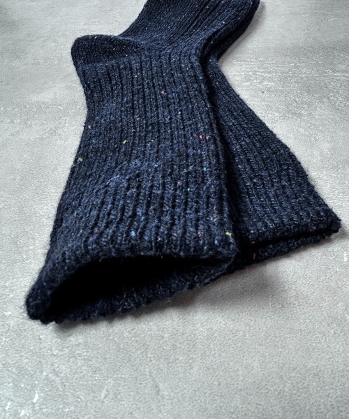 CALIFORNIA OUTFITTERS（カリフォルニア アウトフィッターズ）の「3-12C10 無地 ケーブル編 リブ編み ネップクルー靴下 クルーソックス 12色（ソックス/靴下・レディース・アイボリー/ネイビー系/グレー/パープル/ベージュ/ダークグレー/ネイビー/イエロー/ブラック/バーガンディー/グリーン/ブラウン・FREE）」の17枚目の写真