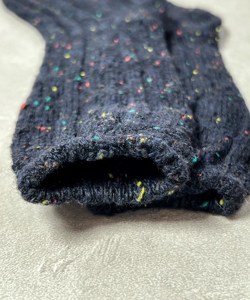 CALIFORNIA OUTFITTERS（カリフォルニア アウトフィッターズ）の「3-12C10 無地 ケーブル編 リブ編み ネップクルー靴下 クルーソックス 12色（ソックス/靴下・レディース・アイボリー/ネイビー系/グレー/パープル/ベージュ/ダークグレー/ネイビー/イエロー/ブラック/バーガンディー/グリーン/ブラウン・FREE）」の14枚目の写真