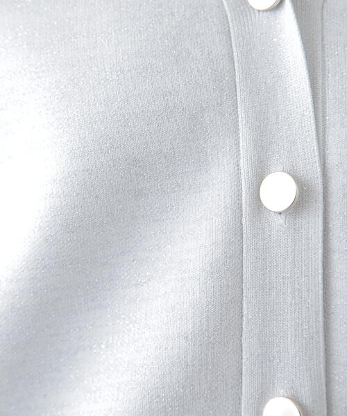 FREE'S MART（フリーズマート）の「◆［MFM］ラメジャガード金ボタンカーディガン（カーディガン/ボレロ・レディース・ホワイト/グレー/ピンク・FREE）」の8枚目の写真