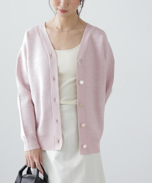 FREE'S MART（フリーズマート）の「◆［MFM］ラメジャガード金ボタンカーディガン（カーディガン/ボレロ・レディース・ホワイト/グレー/ピンク・FREE）」の12枚目の写真