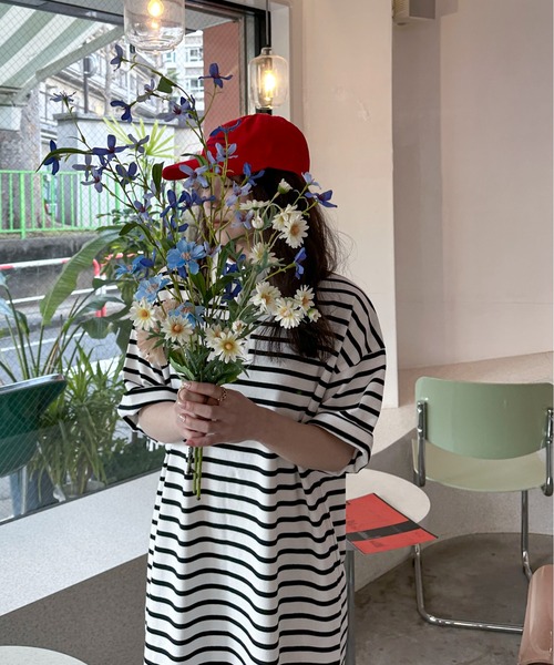 PILIT（ピリット）の「ラガーシャツOP（ワンピース・レディース・グリーン/ブラック/ピンク・MEDIUM）」の21枚目の写真