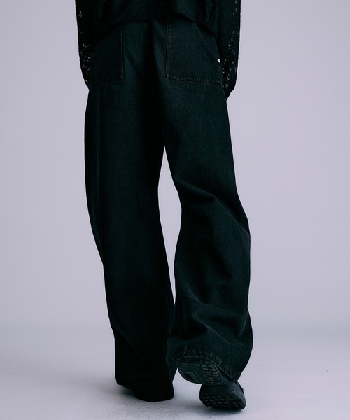 NOISE MAKER（ノイズメーカー）の「バレルレッグジーンズ（デニムパンツ・メンズ・インディゴブルー/ブラック・XL/L/M）」の5枚目の写真