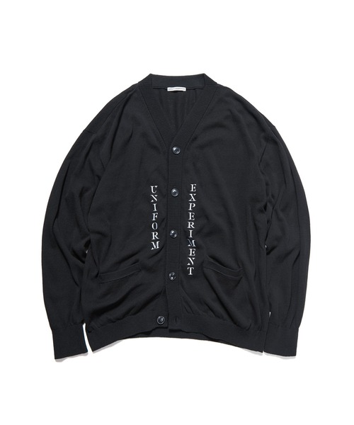 uniform experiment(ユニフォームエクスペリメント)の「STENCIL LOGO CARDIGAN(カーディガン/ボレロ・メンズ・ブラック/ライトブルー/オレンジ・2/3/4)」の2枚目の写真