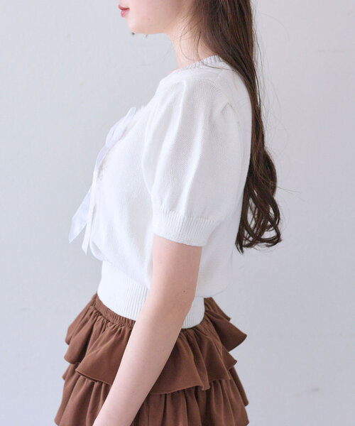 OLIVE des OLIVE（オリーブデオリーブ）の「アニマルジャガードニット（ニット/セーター・レディース・イエロー/サックスブルー/オフホワイト/ネイビー・FREE）」の21枚目の写真