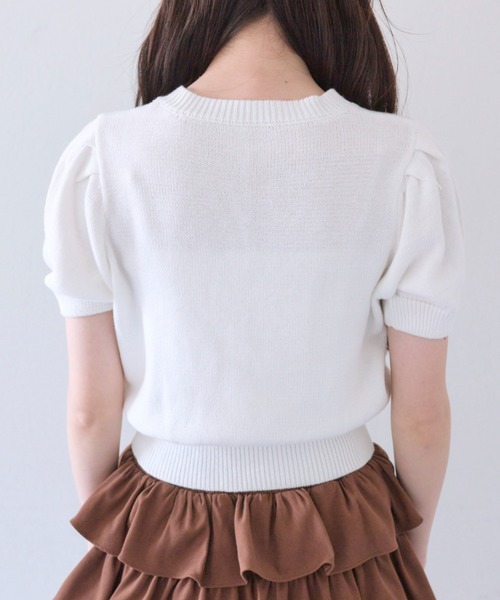 OLIVE des OLIVE（オリーブデオリーブ）の「アニマルジャガードニット（ニット/セーター・レディース・イエロー/サックスブルー/オフホワイト/ネイビー・FREE）」の5枚目の写真