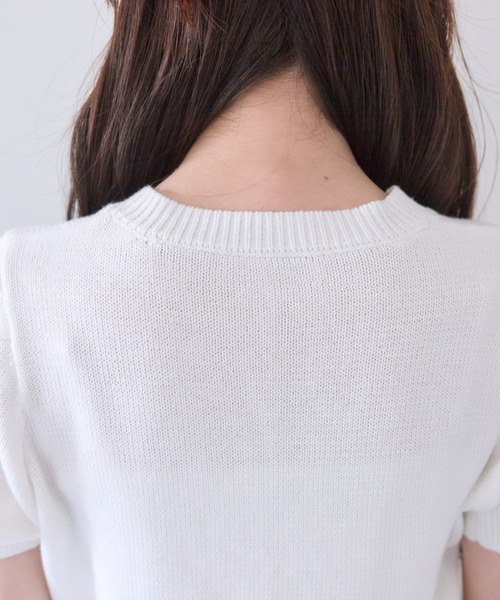 OLIVE des OLIVE（オリーブデオリーブ）の「アニマルジャガードニット（ニット/セーター・レディース・イエロー/サックスブルー/オフホワイト/ネイビー・FREE）」の7枚目の写真