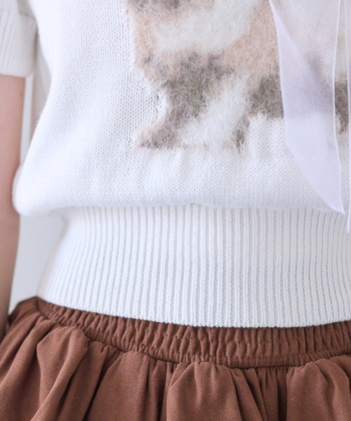 OLIVE des OLIVE（オリーブデオリーブ）の「アニマルジャガードニット（ニット/セーター・レディース・イエロー/サックスブルー/オフホワイト/ネイビー・FREE）」の10枚目の写真