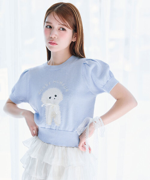 OLIVE des OLIVE（オリーブデオリーブ）の「アニマルジャガードニット（ニット/セーター・レディース・イエロー/サックスブルー/オフホワイト/ネイビー・FREE）」の13枚目の写真