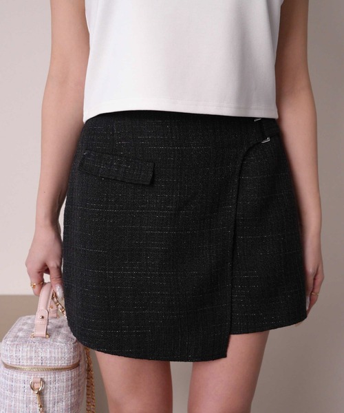 LIPSERVICE（リップサービス）の「ダブルベルトラップショートパンツ（その他パンツ・レディース・その他1/ホワイト/ブラック・S/M）」の3枚目の写真