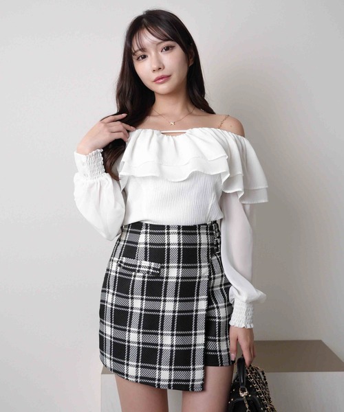 LIPSERVICE（リップサービス）の「ダブルベルトラップショートパンツ（その他パンツ・レディース・その他1/ホワイト/ブラック・S/M）」の20枚目の写真