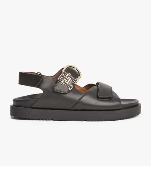 Tommy Hilfiger ロゴ サンダル | ブラック | FARFETCH JP