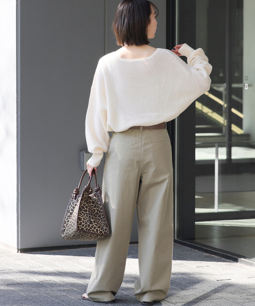 JOURNAL STANDARD relume（ジャーナルスタンダード　レリューム）の「畔リネンニュアンスプルオーバー（ニット/セーター・レディース・ベージュ/グリーン/アイボリー・FREE）」の7枚目の写真