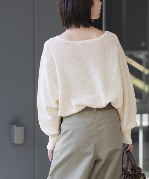 JOURNAL STANDARD relume（ジャーナルスタンダード　レリューム）の「畔リネンニュアンスプルオーバー（ニット/セーター・レディース・ベージュ/グリーン/アイボリー・FREE）」の11枚目の写真