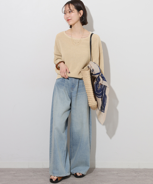 JOURNAL STANDARD relume（ジャーナルスタンダード　レリューム）の「畔リネンニュアンスプルオーバー（ニット/セーター・レディース・ベージュ/グリーン/アイボリー・FREE）」の20枚目の写真