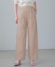 ETRO 花柄パンツ ベージュ レディースのパンツ（ベージュ系・花柄・ボタニカル柄