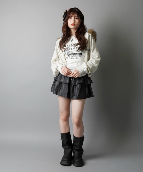 SPINNS（スピンズ）の「長袖カットソー/ロンT/レター（Tシャツ/カットソー・レディース・グレー/オフホワイト/ブラック・ONESIZE）」の15枚目の写真