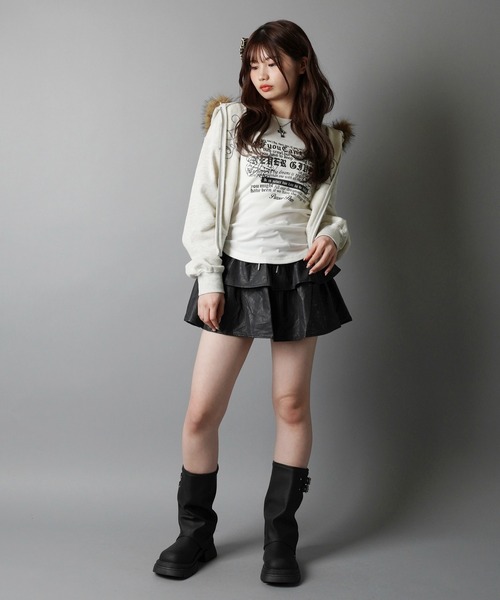 SPINNS（スピンズ）の「長袖カットソー/ロンT/レター（Tシャツ/カットソー・レディース・グレー/オフホワイト/ブラック・ONESIZE）」の16枚目の写真