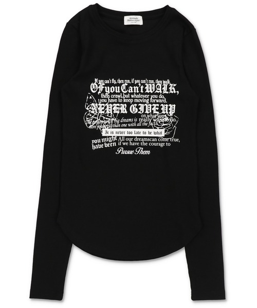 SPINNS（スピンズ）の「長袖カットソー/ロンT/レター（Tシャツ/カットソー・レディース・グレー/オフホワイト/ブラック・ONESIZE）」の19枚目の写真