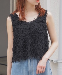 新品　Tシャツ素材フリンジベスト　ブラック ベスト（ブラック/黒色系・フリンジ）ファッション通販 - ZOZOTOWN