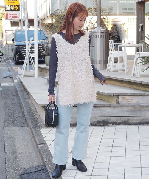 tiptop（ティップトップ）の「【丈が選べる】前後2wayフリンジベスト（ベスト・レディース・ホワイト系その他/アイボリー/ブラック/グレー系その他/グレー/ブラック系その他/ホワイト系その他3/ブラック系その他2/ホワイト系その他2/ブラック系その他3・SHORT/LONG）」の20枚目の写真