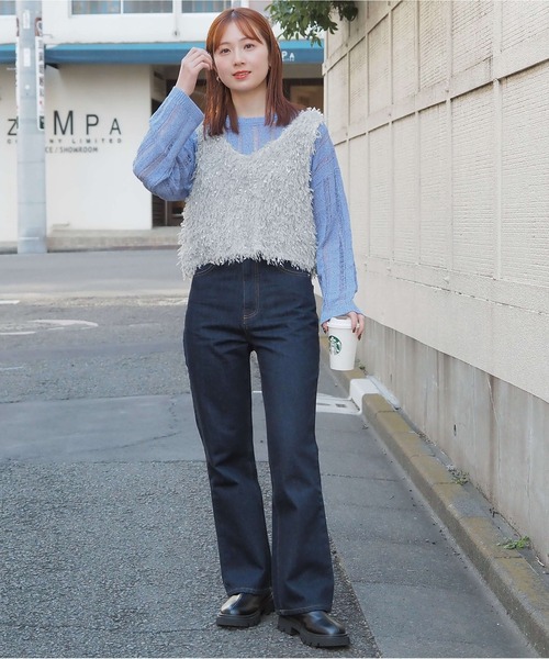 tiptop（ティップトップ）の「【丈が選べる】前後2wayフリンジベスト（ベスト・レディース・ホワイト系その他/アイボリー/ブラック/グレー系その他/グレー/ブラック系その他/ホワイト系その他3/ブラック系その他2/ホワイト系その他2/ブラック系その他3・SHORT/LONG）」の14枚目の写真