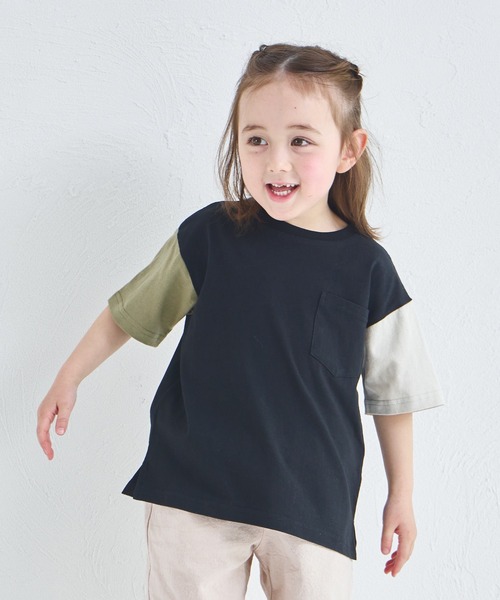 pairmanon（ペアマノン）の「【リンクコーデ】アソート ビッグシルエット 半袖Tシャツ（Tシャツ/カットソー・キッズ・パープル/グリーン系その他2/ピンク系その他2/グリーン系その他3/グリーン系その他/ピンク系その他3/ブルー系その他/オレンジ/ブラック系その他2/ライトブルー/ピンク系その他/ブルー系その他2/ブラック/ライトベージュ/ホワイト/パープル系その他/ホワイト系その他/ベージュ系その他2/ベージュ系その他/ブラウン/ホワイト系その他2/ブラック系その他/ブラウン系その他2/ブラウン系その他/オリーブ・120/150/140/100/90/130/80/110）」の5枚目の写真